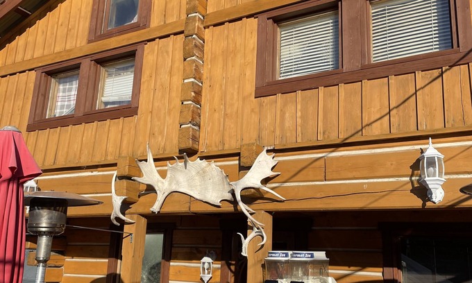 Dawson City Haus | Log cabin with large deck and 6 person hot tub
