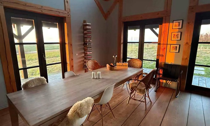 Lemvig Haus | Log house with views of sea, fjord and Lemvig