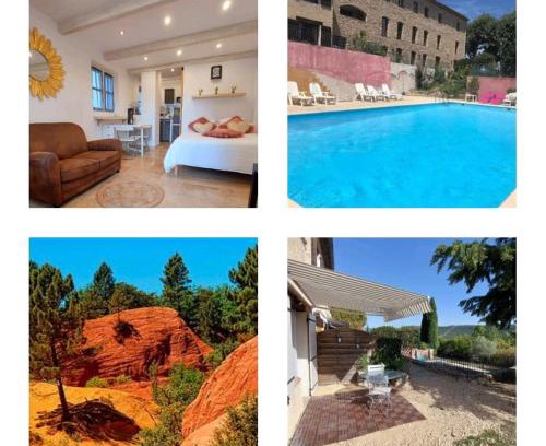 Viens Wohnung | Logement d'exception près du Colorado provencal dans une résidence au calme avec piscine offrant une vue imprenable sur le Luberon depuis sa terrasse