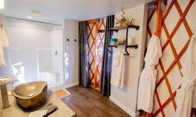 Escalante Resort | Luxury Glamping Yurt Resort Between National Parks with desert mountain views, close to hiking trails, slot canyons, off-roading and more!