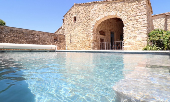 Mejannes-les-Ales Haus | Top-of-the-range farmhouse 6 bedrooms + 6 private bathrooms + SPA + heated swimming pool + large garden