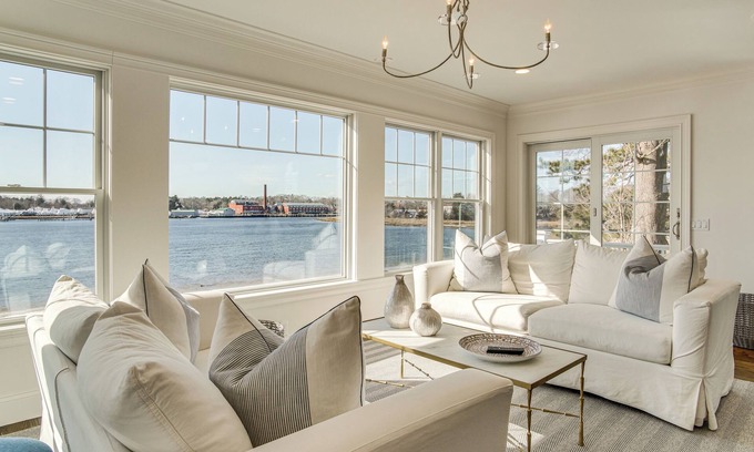 Wareham Haus | Luxury Oceanfront Home w/ Private Beach in Wareham