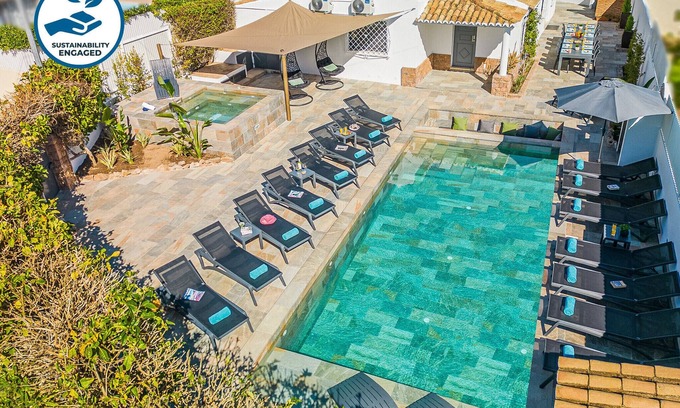 Areias de Sao Joao Villa | Beachside Bliss: 4-Bed Villa w/ Private Heatable Pool, Jacuzzi, Games