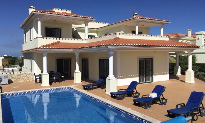 Praia del Rei Villa | Luxusvilla, privater Pool, ruhige Lage, Blick auf Golfplatz und Meer