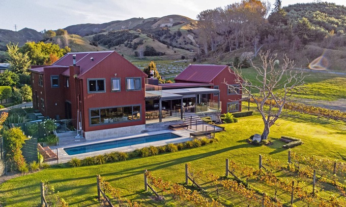 Eskdale Kabine | Luxuriöse Vineyard Lodge in der Hawkes Bay