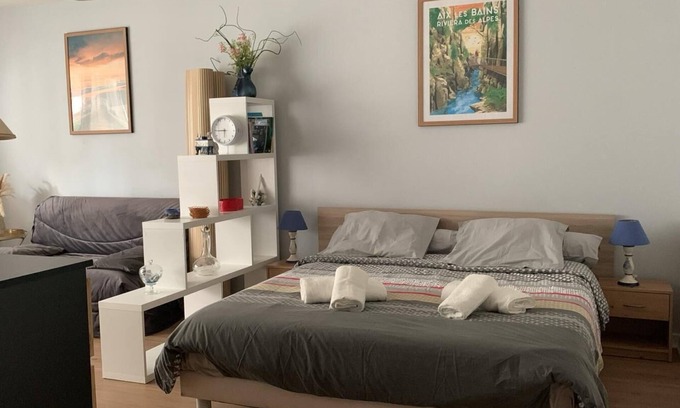 Aix-les-Bains City Center Wohnung | LX136 Studio cosy avec balcon & montagne - Central