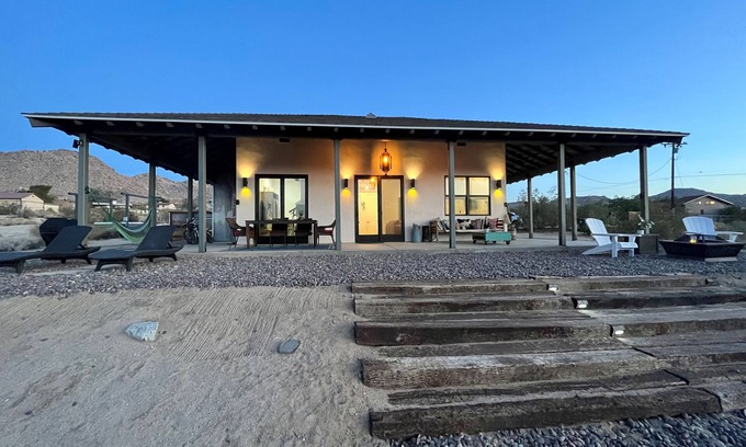 Panorama Heights Haus | Magical Desert Hideaway - with private jacuzzi, fire-pit, walk to park