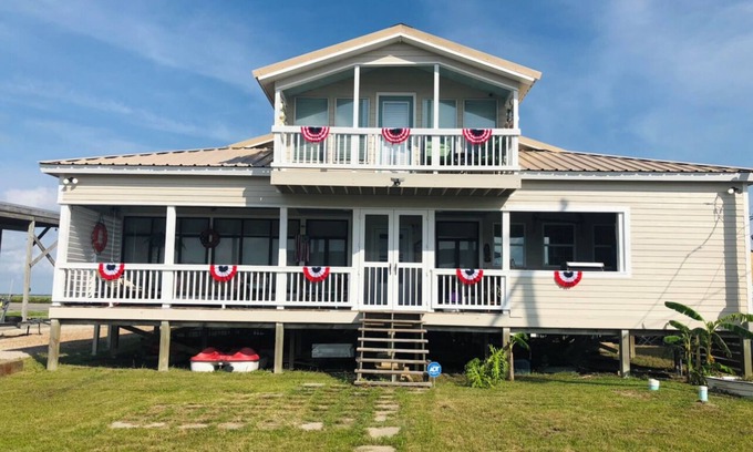 Chauvin Haus | Make some memories at this unique, family-friendly, waterfront fishing paradise!
