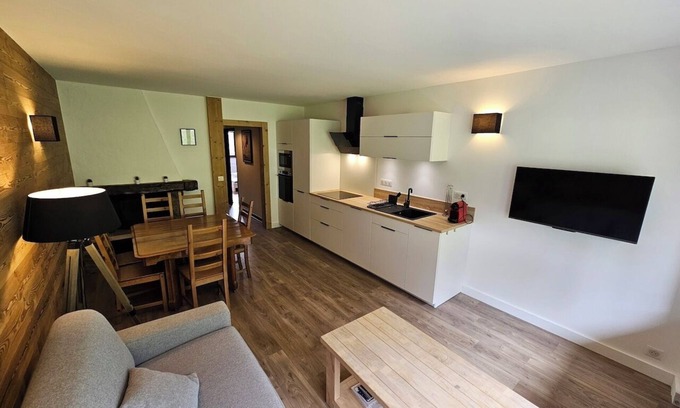 Megeve Wohnung | Megève- 50m2 Rochebrune 2 CH (renovated May 2024) balcony