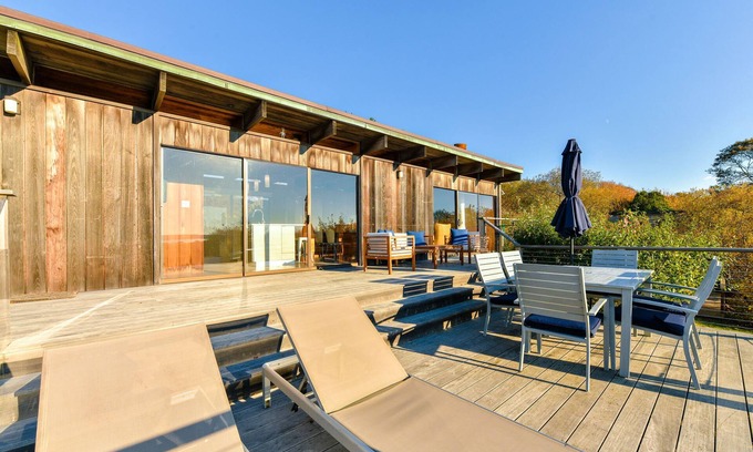 Chilmark Haus | Menemsha Pond views & access! Mid-century renovated beach house. Dogs welcome.