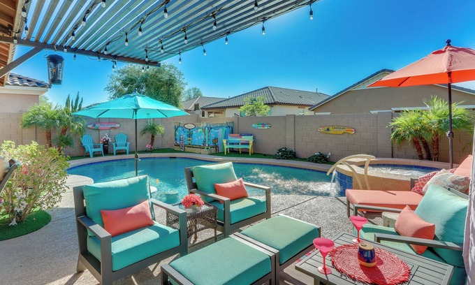 Mira Mesa Haus | Mesa Oasis w/ Heated Pool, Hot Tub, & Grill!