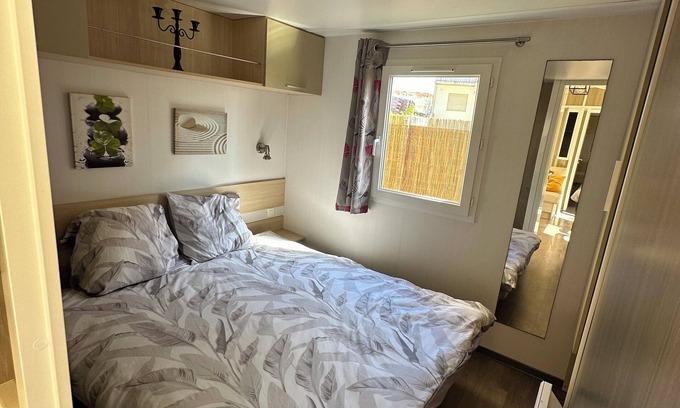 Pedrogao Haus | MobilHome 2 Comfortable 40 m from the Beach with Garden and Barbecue