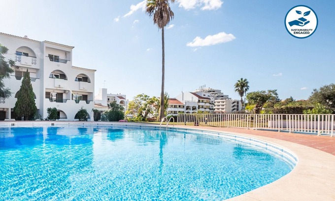 Areias de Sao Joao Wohnung | Modern 1BR w/ Pool & A/C Near the Beach