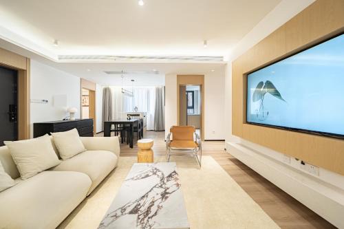 Downtown Shanghai Wohnung | Modern 3brs wis CAC&Fheating,near Jing'an Temple