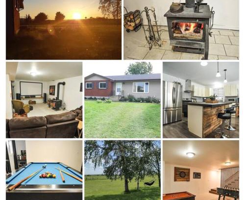 Kemble Haus | Modern Rustic Home with Wood Stove & Pool Table