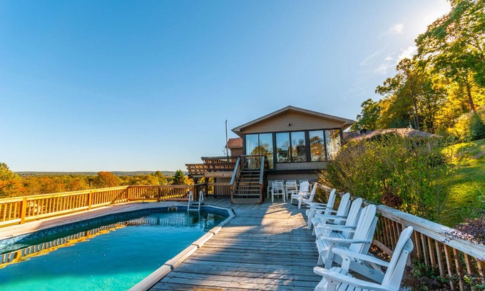 Farmington Kabine | RIESIGE 9-Zimmer-Haus mit herrlichem Panoramablick auf die Berge, Pool und Whirlpool!