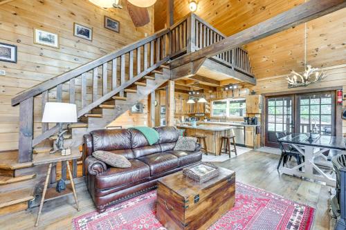 Franklin Haus | Mtn Views, Yard, and Fire Pit Multi-Level Cabin