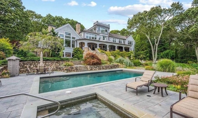 Osterville Haus | NEW for 2026! Views of Cotuit Bay, pool, dock, beach area & hot tub RPMS156