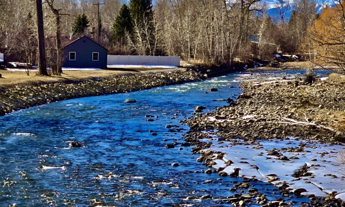 Absarokee Haus | New Listing! Rosebud Creek Home - Waterfront home in historic Absarokee, Montana