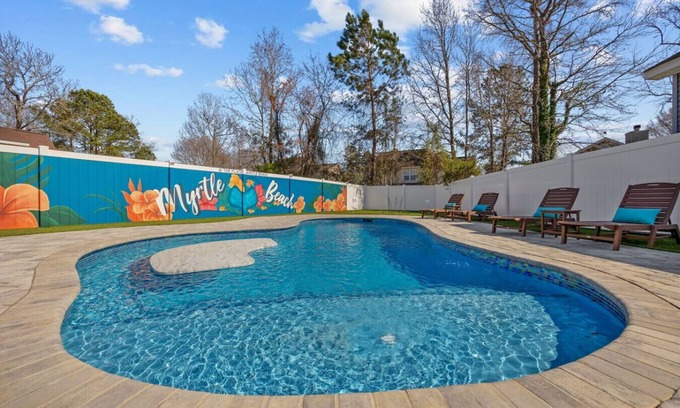 Myrtle Beach Haus | NEW! Stylish 4 BR Home w/ Pool & Spa -Pet Friendly