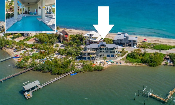 Stuart Haus | Nirvana Shores: Ocean-2-River FL Beach House mit beheiztem Pool, Dock, Aufzug, Whirlpool