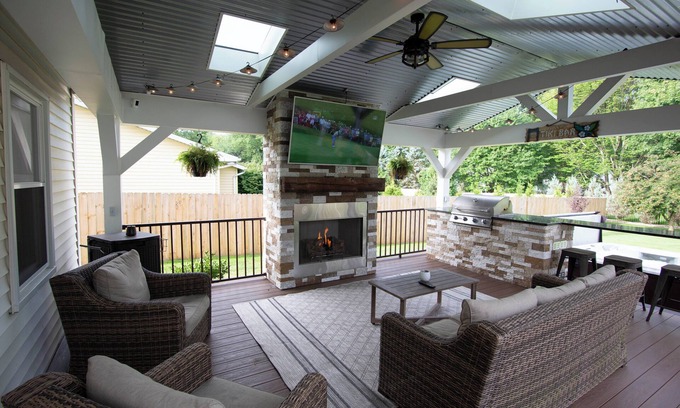 Warren Haus | Oasis at Avalon Lakes - Hot Tub - Gas Fire Pit - Outdoor livingroom w/gas fire