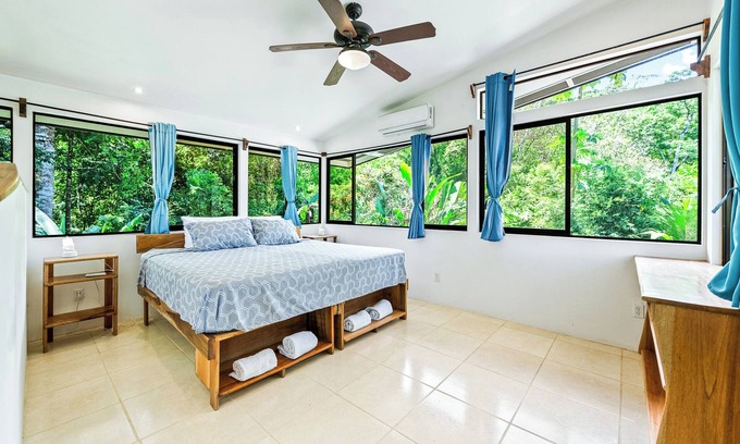 Pavones Haus | Charming, modern house in Pavones with AC, WiFi, ocean view. Hot water, screens.