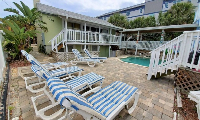 Port Canaveral Haus | Oceanfront Beach Cottage - Pool, Large Yard, Private Beach Access, Sleeps 12