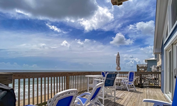 Bethune Beach Haus | Oceanfront home on quiet beach! Four levels of sun decks! 6847S