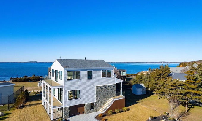 Silver Beach Haus | Oceanfront Pocasset Retreat: Hot Tub, Beach & Fire Pit!