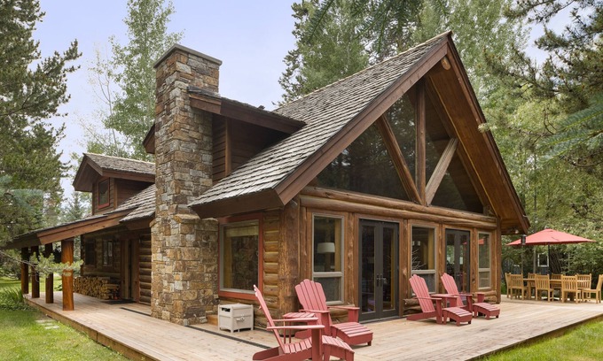 Moose Wilson Road Haus | Outpost: Aspens Log Cabin - Private Hot Tub!