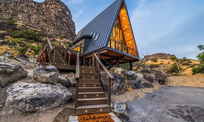 Twin Falls Kabine | Peaceful Aframe Lux Cabin in Snake River Canyon