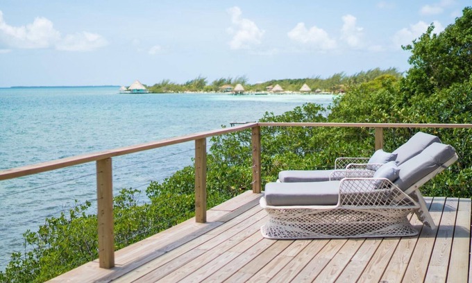 Thatch Caye Resort | Penthouse Oceanfront Cabana w/ Private Ocean-Facing Balcony & Amazing Views