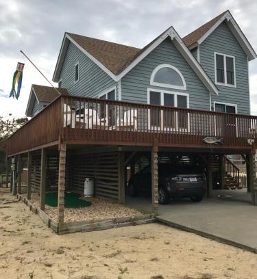 Nags Head Villa | Pets OK Rest A Shored A Secure and Comfortable Home Flat Screen T Vs In All Rooms Fully Stocked With Plenty Of Amenities Private Inground Pool Gas Fireplace Rents Sat to Sat Full Weeks only