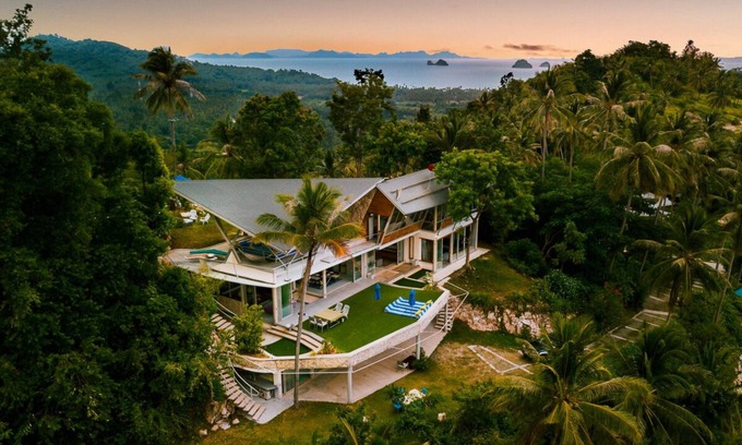 Thong Krut Villa | Quartz 5 BR Meerblick mit Koch