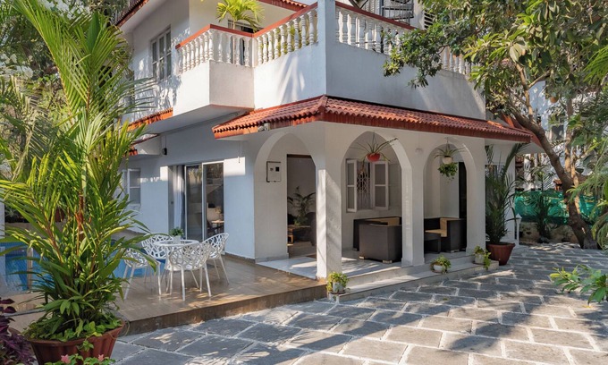 Bastora Haus | Quiet & Serene pool villa in the heart of Goa private pool /kids pool/patio/lawn