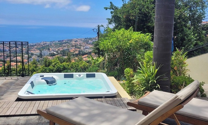 Santo Antonio Haus | Quinta Martin, geräumige Villa mit Aussicht auf Funchal und den Atlantik