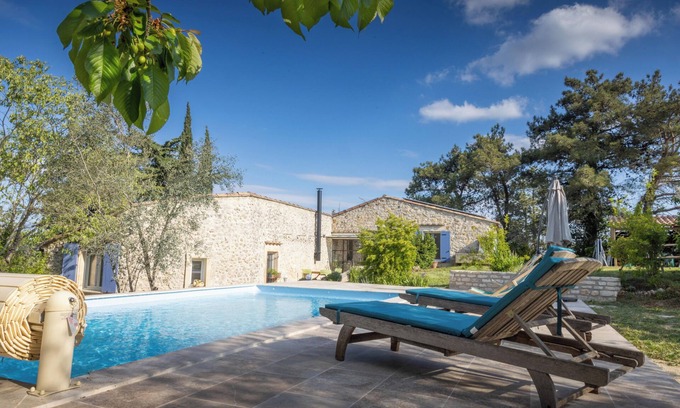 Brouzet-les-Ales Haus | Relaxing environment with pool et magnificent views of Cevennes and Mont Bouquet