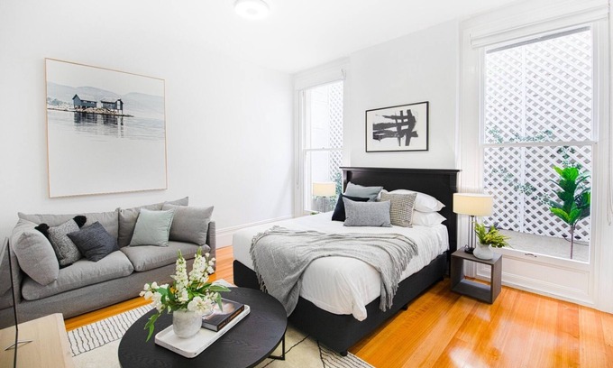 Glebe Wohnung | Renoviertes Studio in böhmischer Umgebung in der N��he der Stadt
