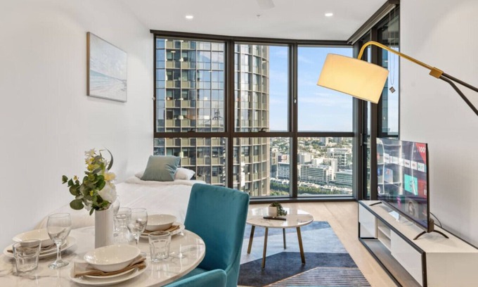 Brisbane Central Business District Wohnung | River View Suite | 1BR 3People | Balcony Pool Gym