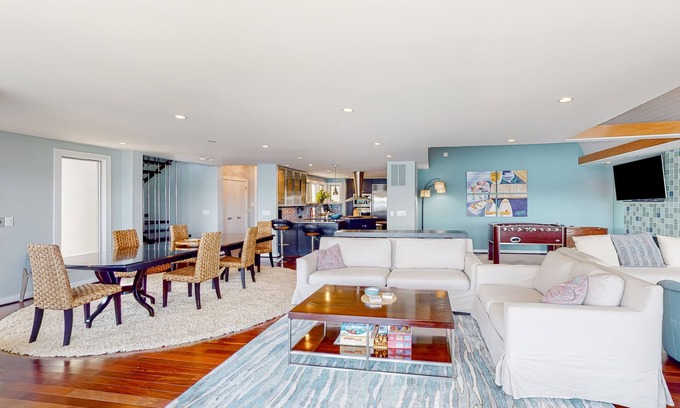 Herald Harbor Haus | Riverfront home with private dock, foosball table, fireplace, river views