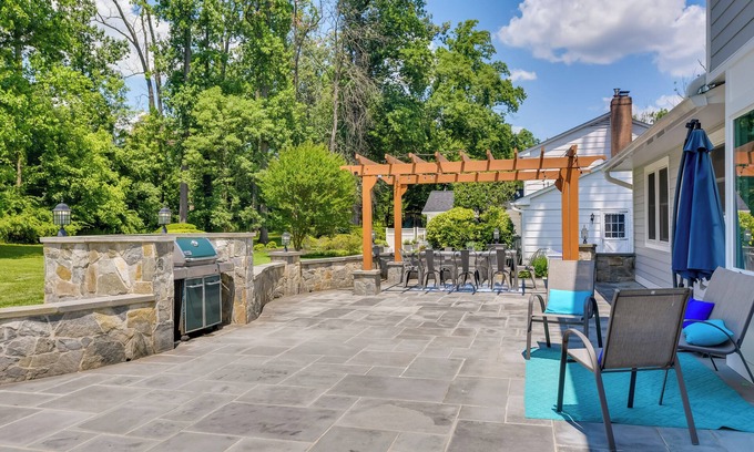 Aspen Hill Haus | Rockville Home: Patio Oasis, Fireplace, Near DC!