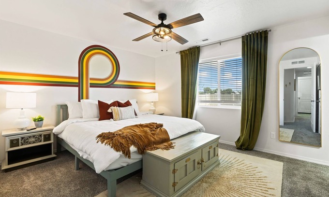 Caldwell Haus | Ruby Tuesday's 60's Vibes, Backyard Hammocks