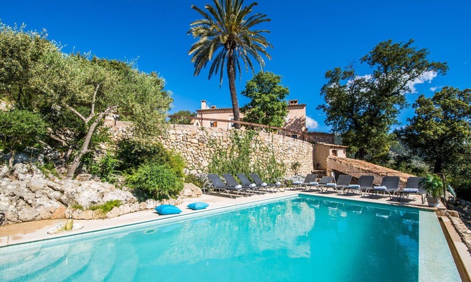 Campanet Villa | Ländliche Finca in den Bergen Es Rafal mit Pool