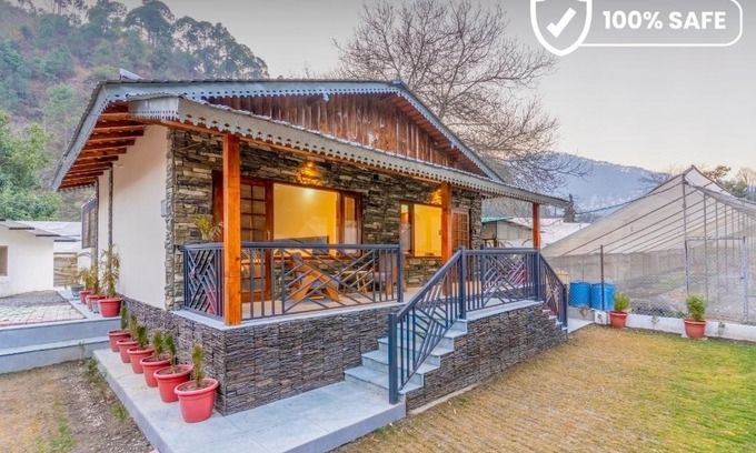 Bhimtal Haus | SaffronStays Kurmavana, Bhimtal - luxury cottage with pool and lawn - All clear roads