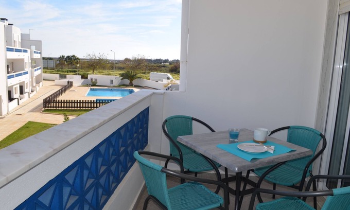 Santa Luzia Wohnung | SANTA LUZIA APARTMENT - Apartment mit 2 Schlafzimmern in einer Wohnanlage mit Pool und in der Nähe des Strandes
