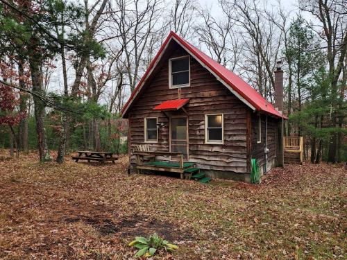 Paris Haus | Secluded Luxury Cabin with Hot Tub on 10 Private Acres near Trails in Reed City, Michigan