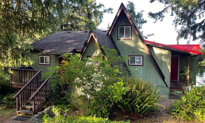 Otter Point Haus | Serene A-frame cabin with ocean and mountain views!