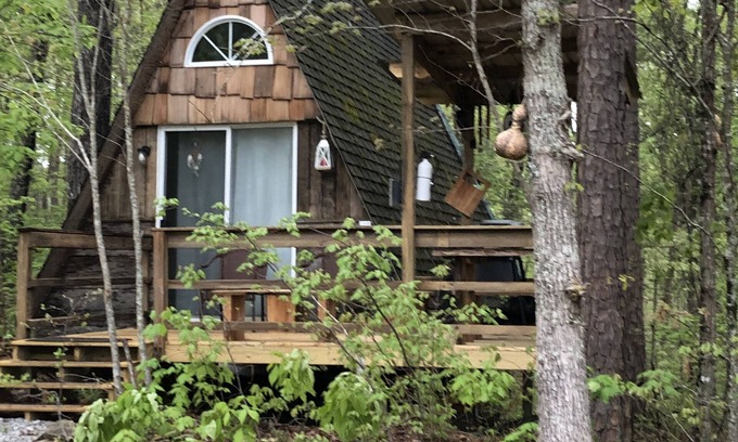 Muscadine Kabine | SHEKHINA A tiny house in the woods. 40 acres. Total privacy. Weekend retreat.