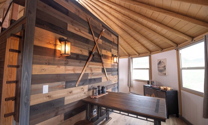 Centennial Haus | Snowy Range Yurt Cabins - Orange Yurt